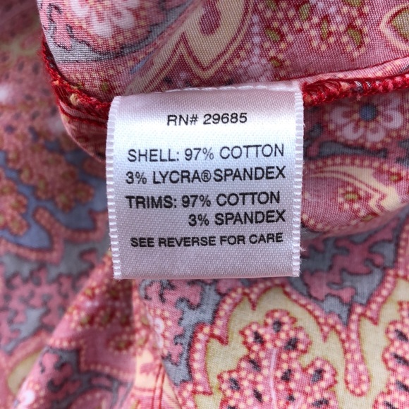 Pendleton Red Print Button Down Shirt, Medium - Picture 6 of 7